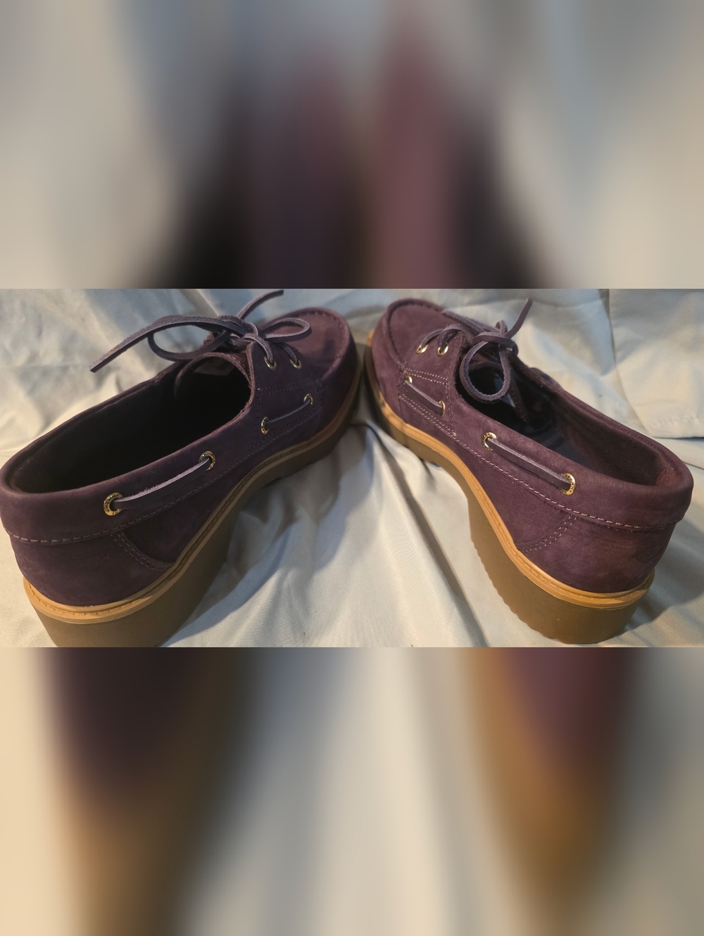 Sperry Womens Wells Boat Shoe Fig Leather Size 9 NWOB Defects - Picture 5 of 11
